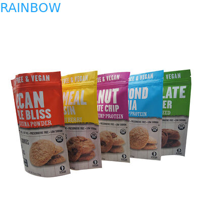 초콜릿 칩 쿠키 건빵을 위해 포장하는 지퍼 부대 플라스틱 주머니를 위로 서 있으십시오