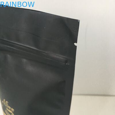 벨브를 가진 부대를 포장하는 개인 상표 금 로고 알루미늄 호일 일렬로 세워진 플라스틱 주머니