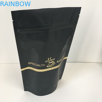 벨브를 가진 부대를 포장하는 개인 상표 금 로고 알루미늄 호일 일렬로 세워진 플라스틱 주머니