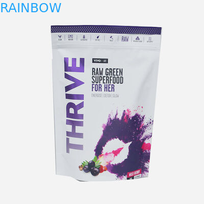 resealable 플라스틱을 포장하는 주문을 받아서 만들어진 견과는 분말을 위한 주머니 지플락 부대를 위로 서 있습니다