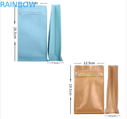 재사용할 수 있는 광택이 없는 까만 플라스틱 주머니 포장은 커피 콩을 위한 주머니를 위로 서 있습니다