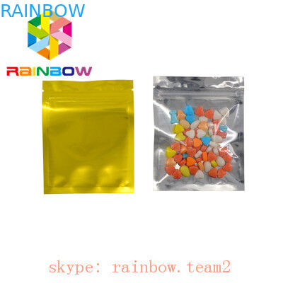 편평한 3 측은 전시를 위한 명확한 정면으로 포장하는 자필 mylar 포일 주머니를 밀봉했습니다