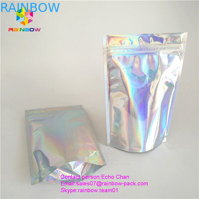 재사용할 수 있는 화장품 또는 소금 포장을 위해 인쇄 없이 자필 포일 부대를 위로 서 있으십시오