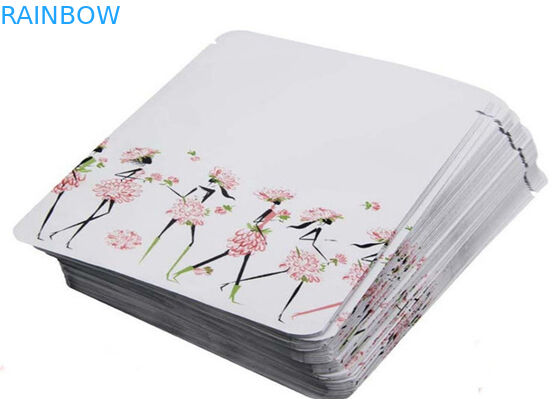 관례는 3개의 가면을 위한 측에 의하여 밀봉된 백색 색깔 표본 플레스틱 포장 부대를 인쇄했습니다