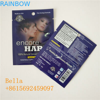 지플락 알약을 포장하는 걸림새 구멍 플라스틱 주머니는 로고 인쇄를 가진 플라스틱 지퍼 포일 부대를 자루에 넣습니다