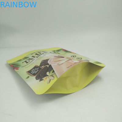 금박은 주문을 받아서 만들어진 단백질 분말 로고를 위한 주머니 200g/250g를 위로 서 있습니다