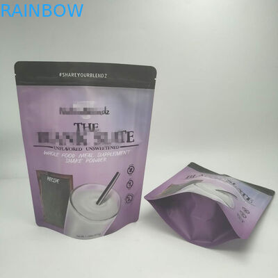 금박은 주문을 받아서 만들어진 단백질 분말 로고를 위한 주머니 200g/250g를 위로 서 있습니다