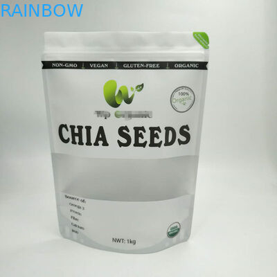 포장하는 주문을 받아서 만들어진 크기 플라스틱 주머니는, 알루미늄 호일 부대를 위로 서 있습니다