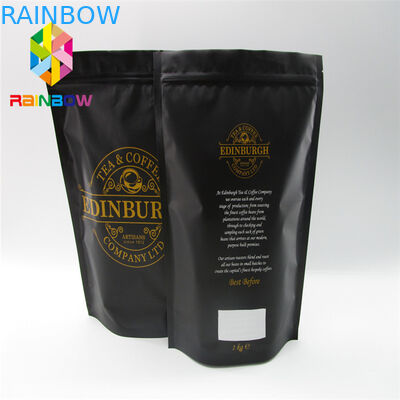 포장하는 박판으로 만들어진 알루미늄 호일 플라스틱 주머니, 열 - 벨브를 가진 부대를 위로 서 있으십시오 밀봉된