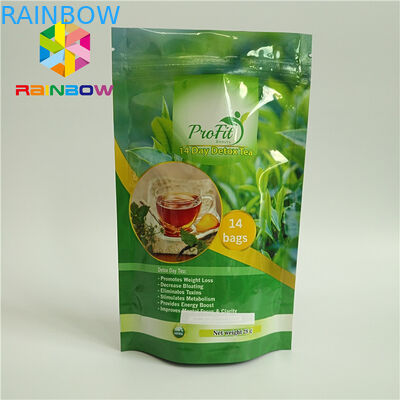 음식 급료는 차/커피를 위해 밀봉된 지퍼 주머니 플라스틱 열을 - 위로 서 있습니다