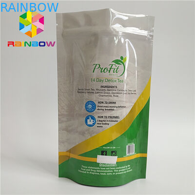 음식 급료는 차/커피를 위해 밀봉된 지퍼 주머니 플라스틱 열을 - 위로 서 있습니다