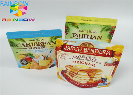 유장 단백질 분말 부대 패킹/Pags를 포장하는 순수한 알루미늄 호일 유장 단백질 분말은/지플락 부대를 위로 서 있습니다