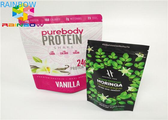 유장 단백질 분말 부대 패킹/Pags를 포장하는 순수한 알루미늄 호일 유장 단백질 분말은/지플락 부대를 위로 서 있습니다