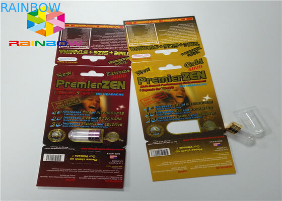 3D 효력 미친 코뿔소 69 코뿔소 7 캡슐 성 알약은 남성 증진 알약 포장 상자 및 물집 3d 카드/상자를 카드에 적습니다