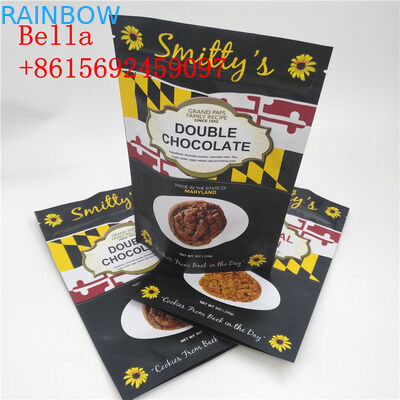 주문화 색깔 알루미늄 호일은 과자 포장을 위한 지퍼 정상 손잡이를 자루에 넣습니다