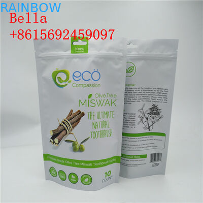 주문화 색깔 알루미늄 호일은 과자 포장을 위한 지퍼 정상 손잡이를 자루에 넣습니다