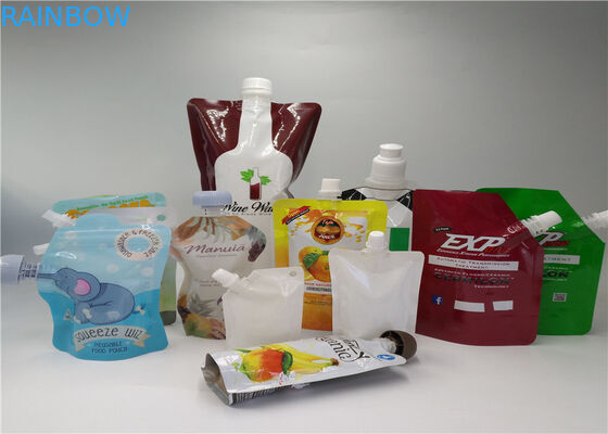 음료/에너지 음료 포장을 위한 투명한 액체 주둥이 부대