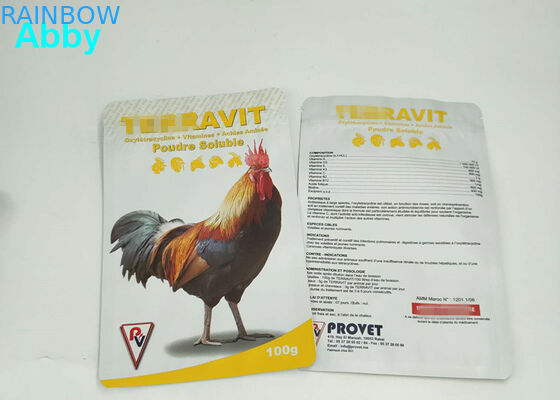 크래프트 종이 식품 진공 봉인 봉지, 가금류 식품 포장용 3면 봉지