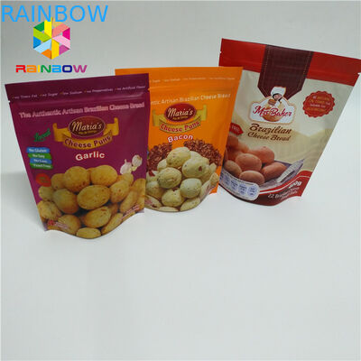 다채로운 최고 지플락 눈물 노치를 가진 주머니 부대 매트 표면을 위로 서 있으십시오