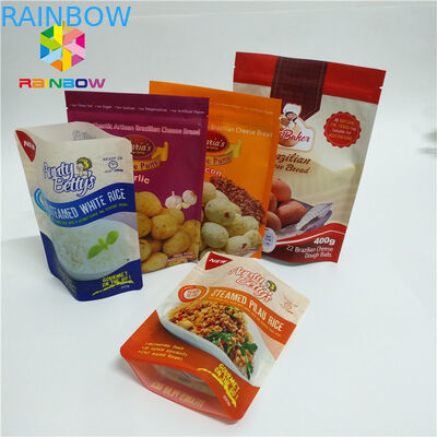 다채로운 최고 지플락 눈물 노치를 가진 주머니 부대 매트 표면을 위로 서 있으십시오