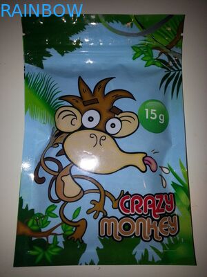 40mg 플라스틱 지퍼는 금 각인 공기 - 장벽을 100개 미크론 간격 자루에 넣습니다