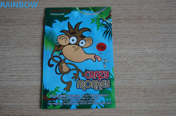 40mg 플라스틱 지퍼는 금 각인 공기 - 장벽을 100개 미크론 간격 자루에 넣습니다