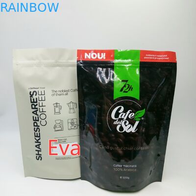 은 플라스틱은 커피 차 분말 포장을 위해 비독성 주머니 부대 500g를 위로 서 있습니다