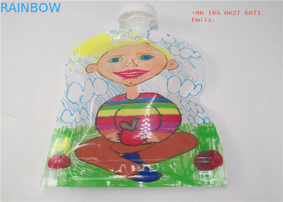 과일 주스를 위한 플라스틱 짜기 음식 급료를 포장하는 재사용할 수 있는 주둥이 주머니