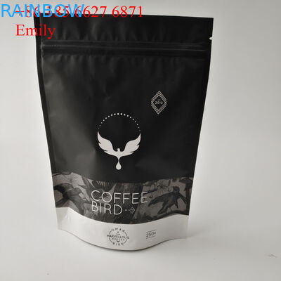 일방통행 벨브 가스를 제거를 가진 250g 500g를 포장하는 포일 주머니를 지퍼로 잠그십시오