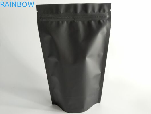 매트 검정은 주머니 부대 250g 500g를 140 미크론 간격에 의하여 주문을 받아서 만들어진 인쇄 로고 위로 서 있습니다