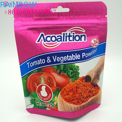 포장하는 알루미늄 호일 플라스틱 주머니는, 산업 음식을 위한 주머니 부대를 위로 서 있습니다