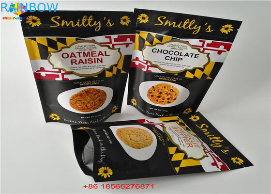 알루미늄 호일은 최고 Ziplock로 밀봉된 3 측을 포장하는 플라스틱 주머니를 자루에 넣습니다