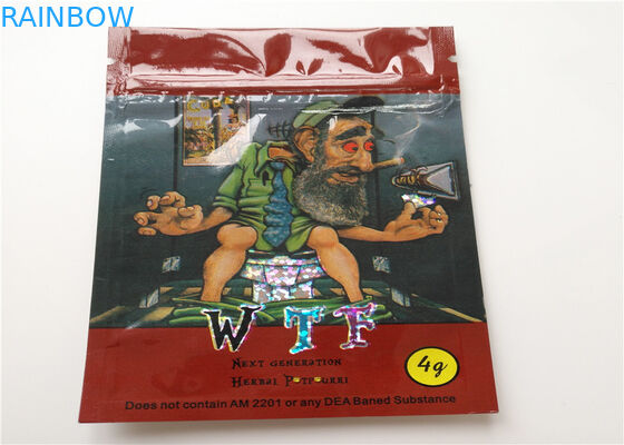 SGS 초본 향 포장 홀로그램 포일 Vape 카트리지 소형 Mylar Ziplock 부대