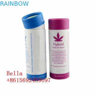 초본을 위한 둥근 CBD 기름 종이상자 포장 관 원통 모양 모양에 의하여 주문을 받아서 만들어지는 로고