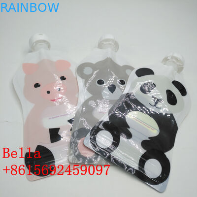 음료 음료 물 스프웃 봉지 포장 사용자 지정 로고 봉지 열 밀폐