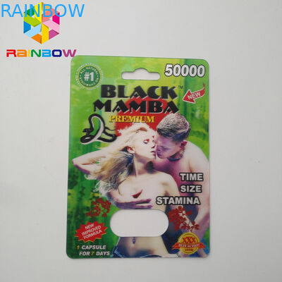 포장하는 정상적인 크기 물집 카드, 서류상 카드 2개의 구멍을 가진 포장 코뿔소 유형