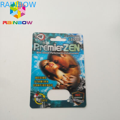 포장하는 정상적인 크기 물집 카드, 서류상 카드 2개의 구멍을 가진 포장 코뿔소 유형