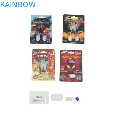 남자 향상 피임약 라이노 600K 700K 플래티넘 성 알약 팩을 싸기 위한 새로운 맘바 검은 말 최고 표범 3D 카드