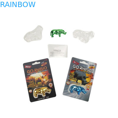 남자 향상 피임약 라이노 600K 700K 플래티넘 성 알약 팩을 싸기 위한 새로운 맘바 검은 말 최고 표범 3D 카드