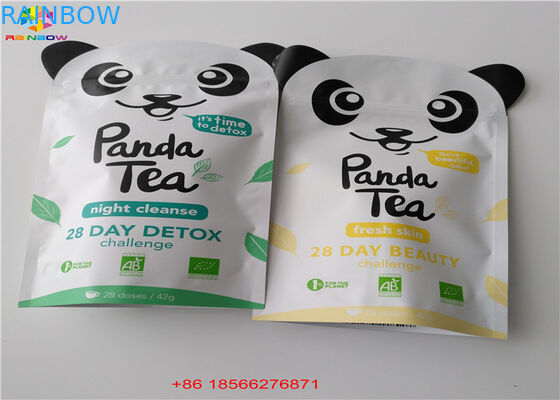 Matcha 차는 지퍼 주머니를 위로 서 있습니다 박판으로 만들어진 물자 알루미늄 호일이 Kraft 종이를 재생하는