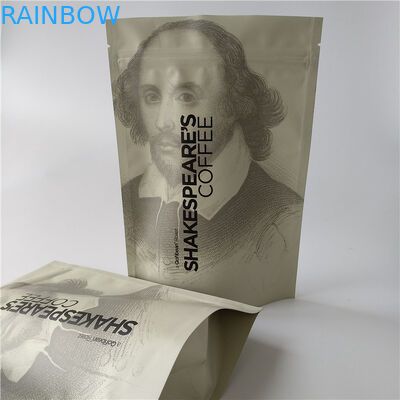 알루미늄 호일을 포장하는 Resealable 티백은 벨브를 가진 1회분의 커피 봉지를 위로 서 있습니다