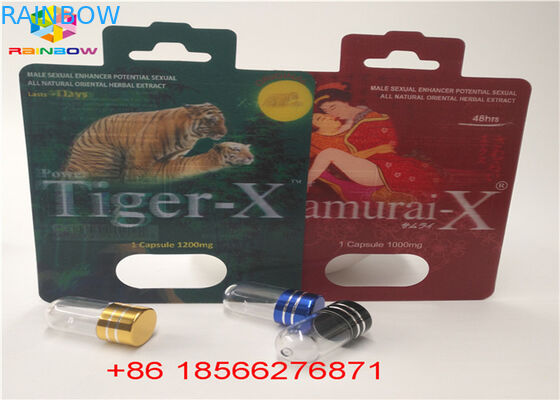 두 배 구멍을 가진 3D 전시 상자 캡슐 종이상자를 포장하는 성 알약 물집 카드