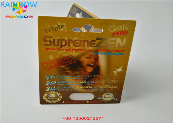 두 배 구멍을 가진 3D 전시 상자 캡슐 종이상자를 포장하는 성 알약 물집 카드