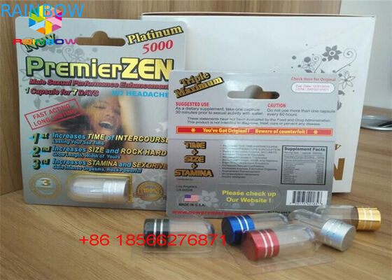 두 배 구멍을 가진 3D 전시 상자 캡슐 종이상자를 포장하는 성 알약 물집 카드