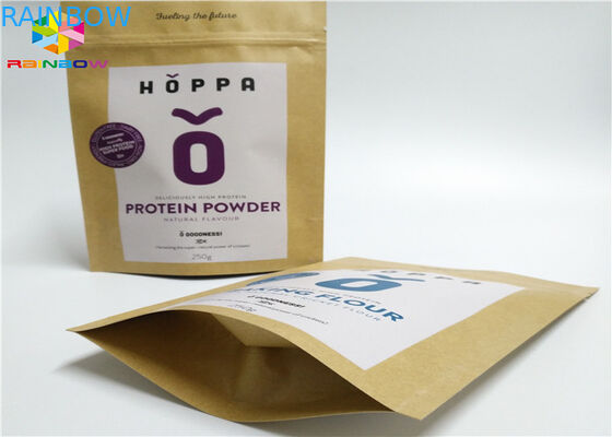 Kraft는 종이 봉지 견과 기술 설탕 간식 창 포장 Ziplock를 주문을 받아서 만들었습니다