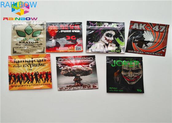 눈물 노치를 가진 알루미늄 호일 Zip 자물쇠 비닐 봉투 식품 포장 주머니 주문 크기