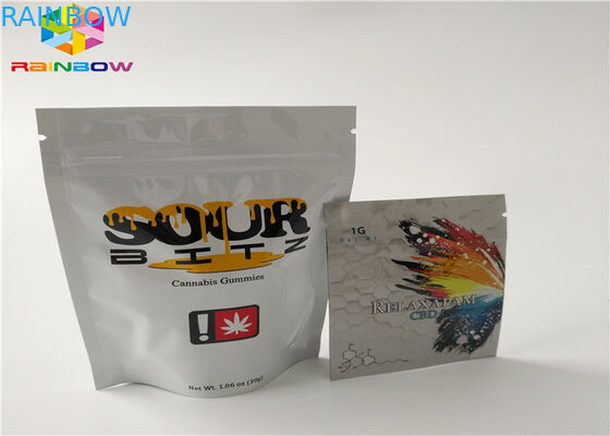 눈물 노치를 가진 알루미늄 호일 Zip 자물쇠 비닐 봉투 식품 포장 주머니 주문 크기