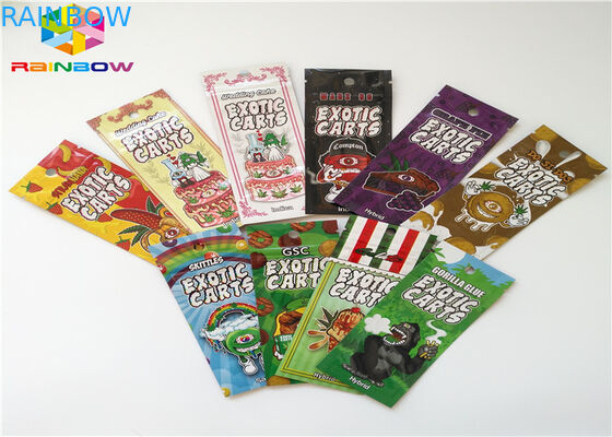 초본 향 적용되는 Resealable 비닐 봉투 AC1003 CBD Vape 기름 카트리지 포장