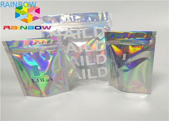 인쇄 지퍼 플라스틱 mylar 포일 자필 지플락 포장 홀로그램 레이저는 선물/병을 위한 zip 주머니 부대를 위로 서 있습니다