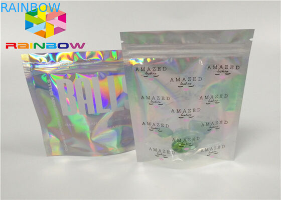 인쇄 지퍼 플라스틱 mylar 포일 자필 지플락 포장 홀로그램 레이저는 선물/병을 위한 zip 주머니 부대를 위로 서 있습니다